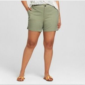 Sage Green Shape Enhancing Stretch Shorts